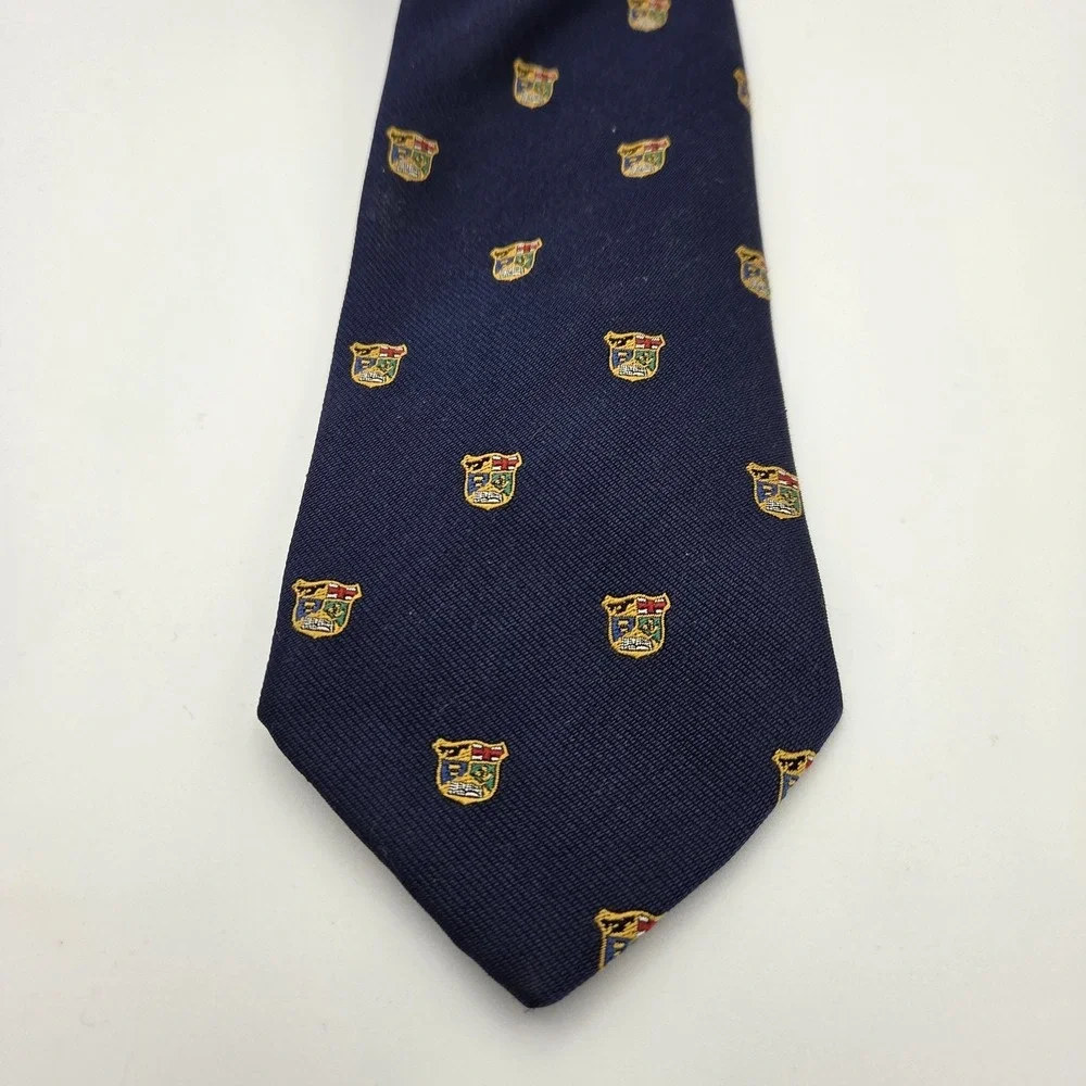 Gino Pilati Reine Leide Neck Tie Blue With Crests Silk
